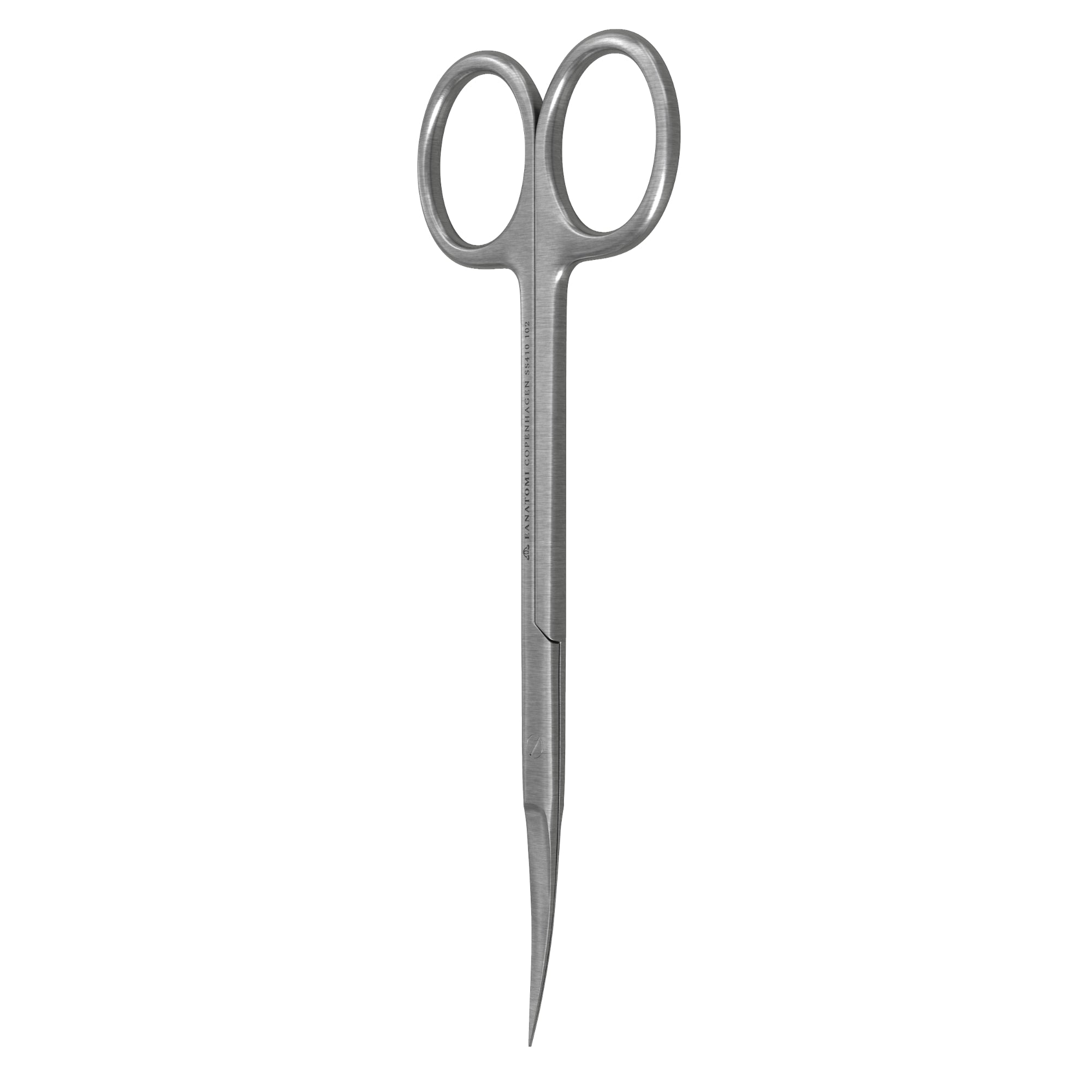 Iris 4,5” kurvet saks mrk. 102 fra The Suture Project™ udviklet af eAnatomi ©